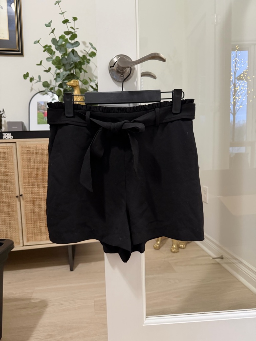NWT LC Lauren Conrad Black Tie-Waist Skort
